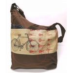 sac triangle brun avec vélo